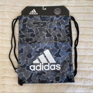 Adidas Ready Sackpack Drawstring Backpack - Nomad Camo Grey/White/Black